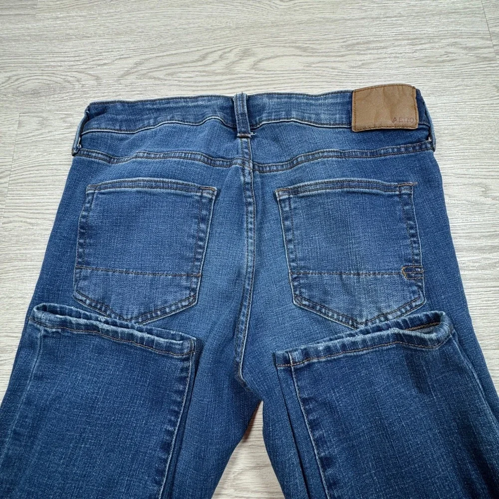 Aeropostale Mens Slim Jeans Blue 31/30‎ Distressed Ripped Denim Pants